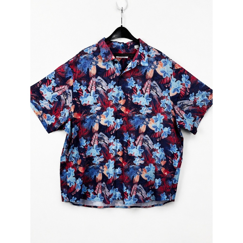 Tommy Bahama Men's 3XLT Tropical Floral Hawaiian Camp Shirt Stretch Performance